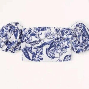 Abercrombie off-the-shoulder crop poplin top - like NEW